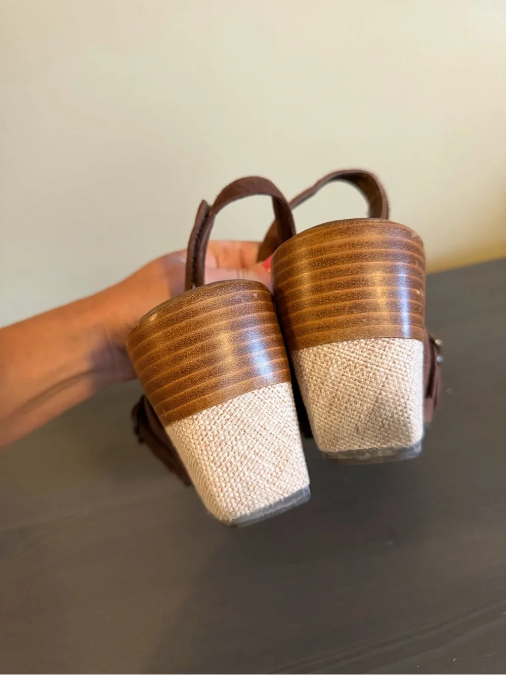 Antelope Women’s Brown Leather Wedge Sandals